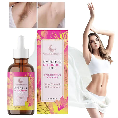 Hair Removal Moisturizing Soothing Oil Natural Cyperus Rotundus Gentle Depilating Oil for Hair Removal Moisturizing & Soothing