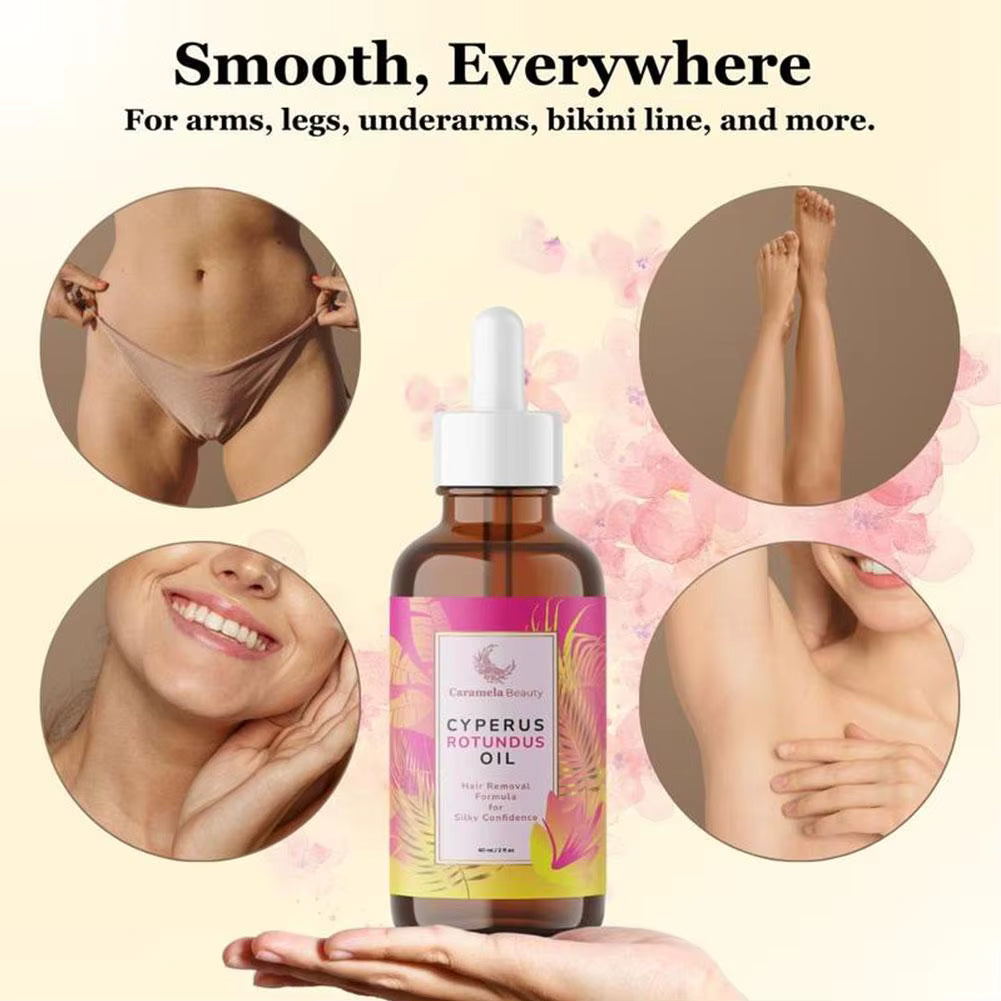 Hair Removal Moisturizing Soothing Oil Natural Cyperus Rotundus Gentle Depilating Oil for Hair Removal Moisturizing & Soothing